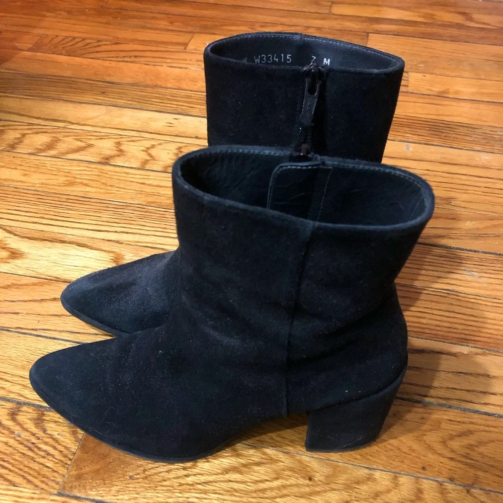 Stuart Weitzman Suede Booties Size 7 - Picture 1 of 4